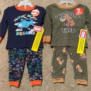 Kids Boys Matching 2-Piece Winter PJ Set LOT SIZE 3T
